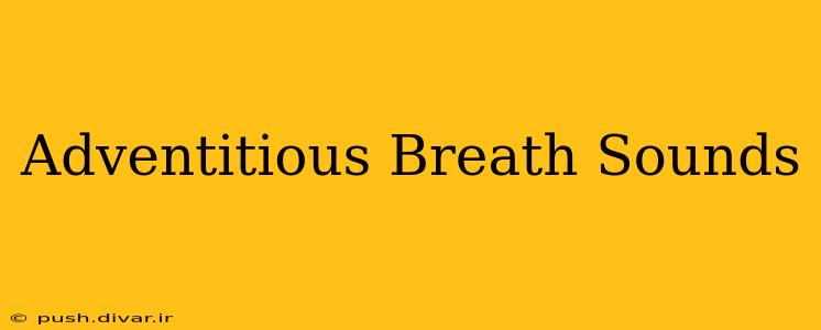 Adventitious Breath Sounds
