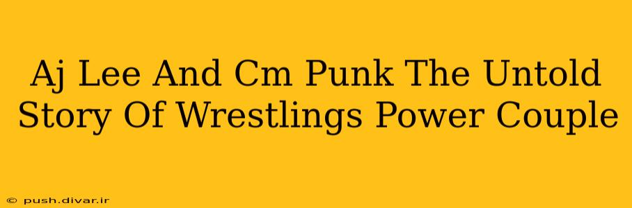 Aj Lee And Cm Punk The Untold Story Of Wrestlings Power Couple