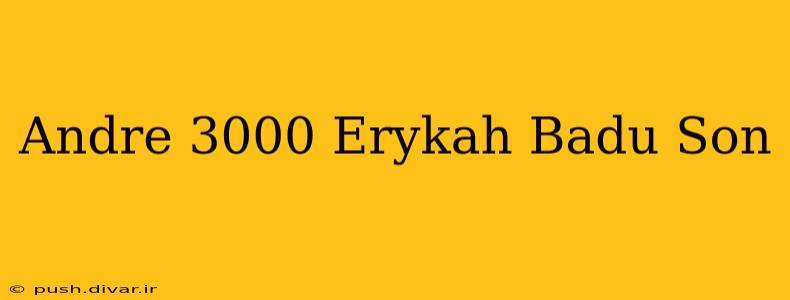 Andre 3000 Erykah Badu Son