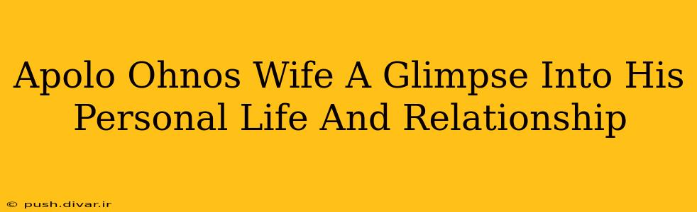 Apolo Ohnos Wife A Glimpse Into His Personal Life And Relationship