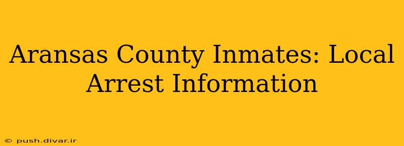 Aransas County Inmates: Local Arrest Information
