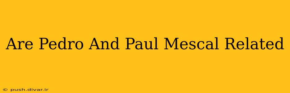 Are Pedro And Paul Mescal Related