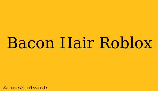 Bacon Hair Roblox