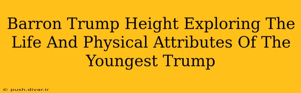 Barron Trump Height Exploring The Life And Physical Attributes Of The Youngest Trump