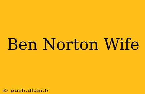 Ben Norton Wife