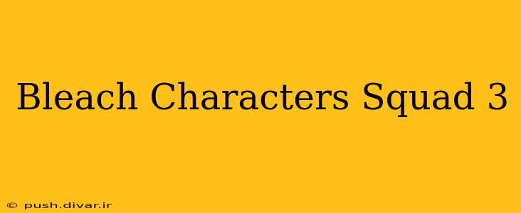 Bleach Characters Squad 3