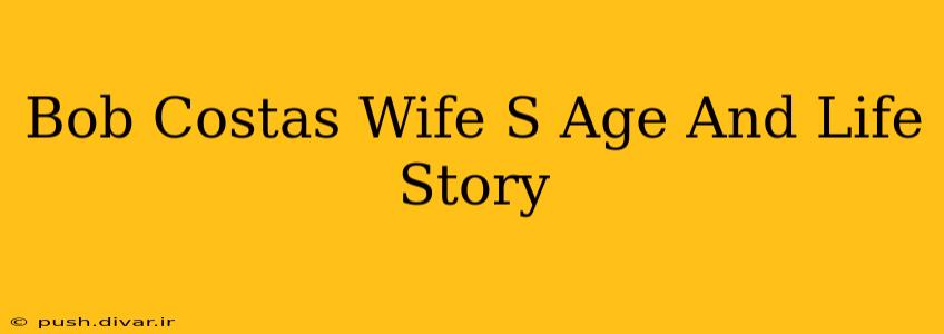 Bob Costas Wife S Age And Life Story