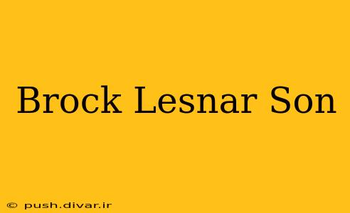 Brock Lesnar Son