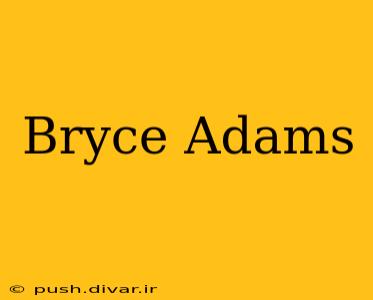Bryce Adams