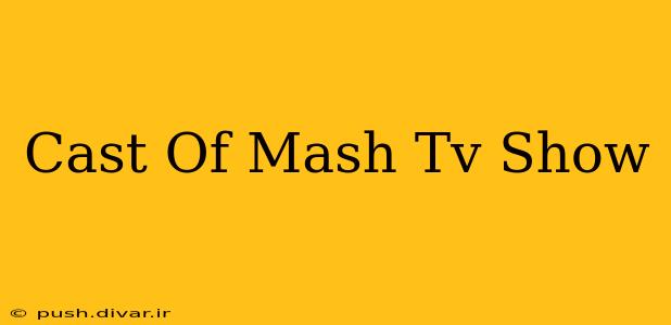 Cast Of Mash Tv Show