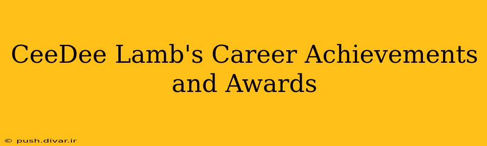 CeeDee Lamb's Career Achievements and Awards