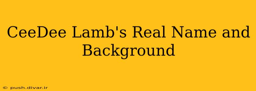 CeeDee Lamb's Real Name and Background