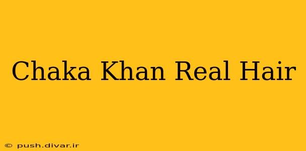 Chaka Khan Real Hair
