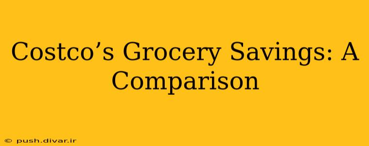 Costco’s Grocery Savings: A Comparison
