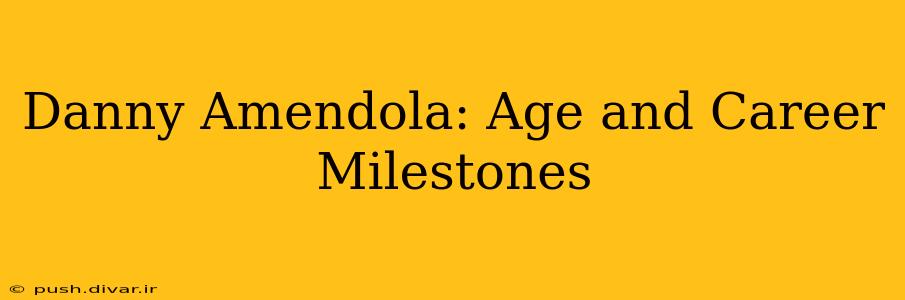 Danny Amendola: Age and Career Milestones
