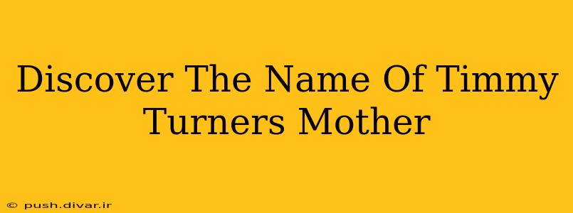 Discover The Name Of Timmy Turners Mother
