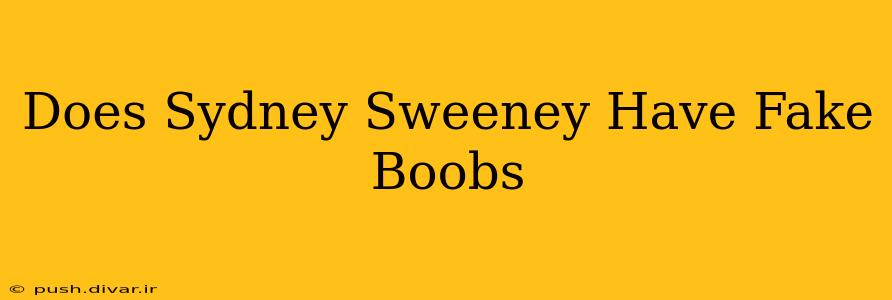 Does Sydney Sweeney Have Fake Boobs