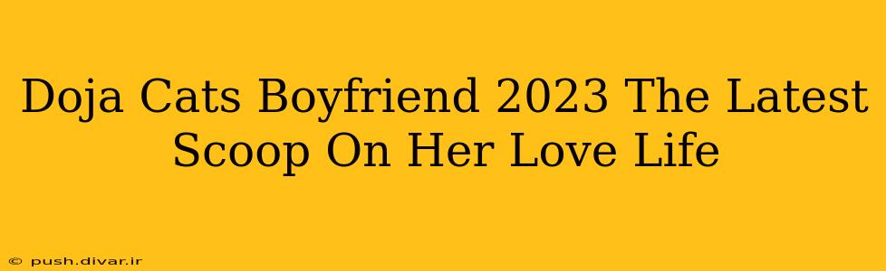Doja Cats Boyfriend 2023 The Latest Scoop On Her Love Life