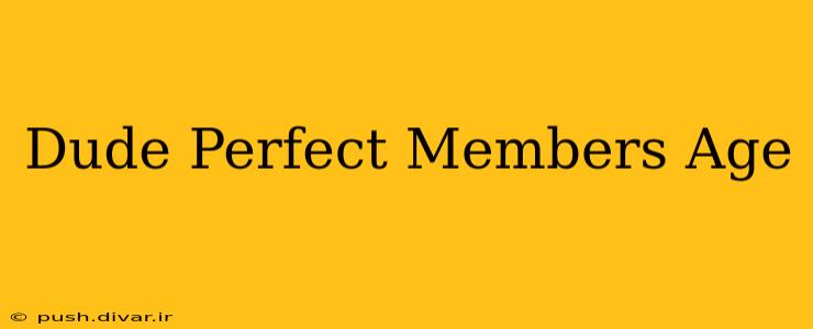 Dude Perfect Members Age
