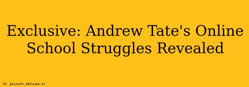 Exclusive: Andrew Tate's Online School Struggles Revealed