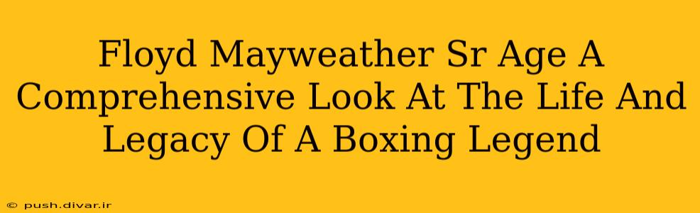 Floyd Mayweather Sr Age A Comprehensive Look At The Life And Legacy Of A Boxing Legend