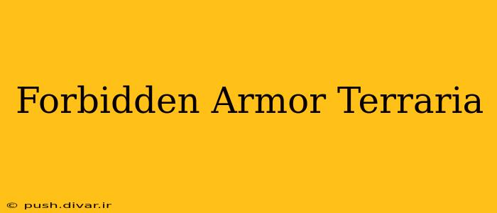 Forbidden Armor Terraria