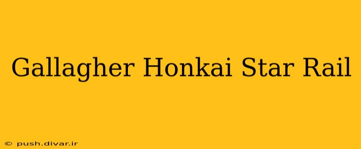 Gallagher Honkai Star Rail