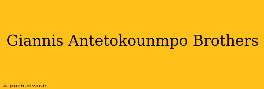 Giannis Antetokounmpo Brothers