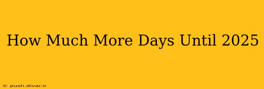 How Much More Days Until 2025