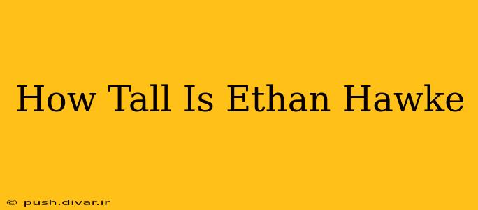 How Tall Is Ethan Hawke