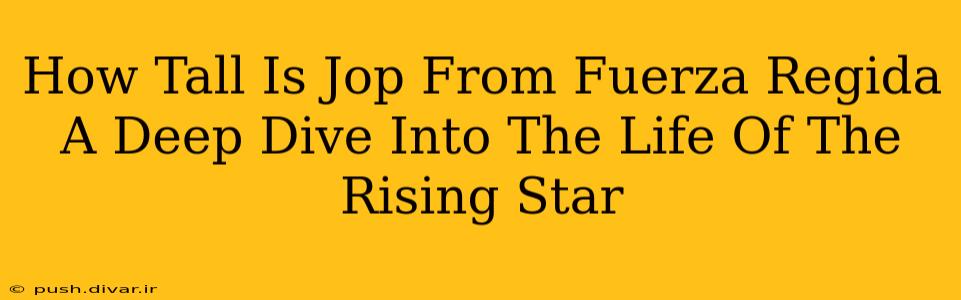 How Tall Is Jop From Fuerza Regida A Deep Dive Into The Life Of The Rising Star