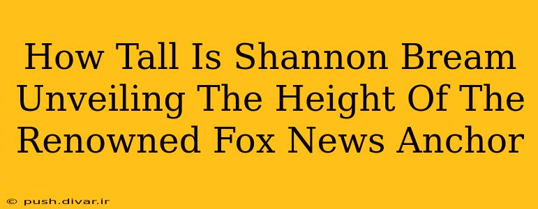 How Tall Is Shannon Bream Unveiling The Height Of The Renowned Fox News Anchor