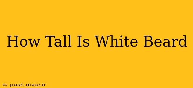 How Tall Is White Beard