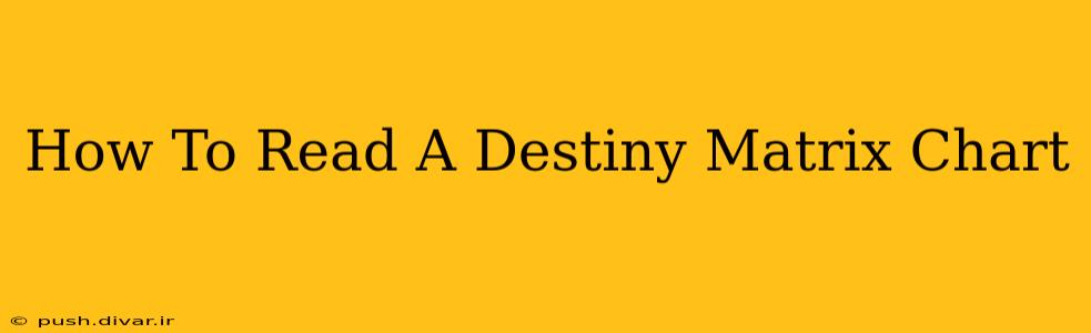 How To Read A Destiny Matrix Chart