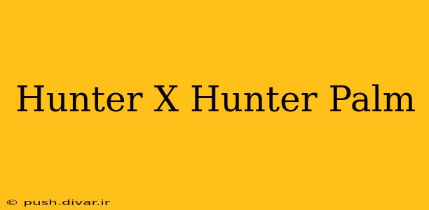 Hunter X Hunter Palm
