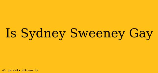 Is Sydney Sweeney Gay