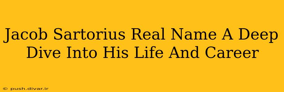 Jacob Sartorius Real Name A Deep Dive Into His Life And Career