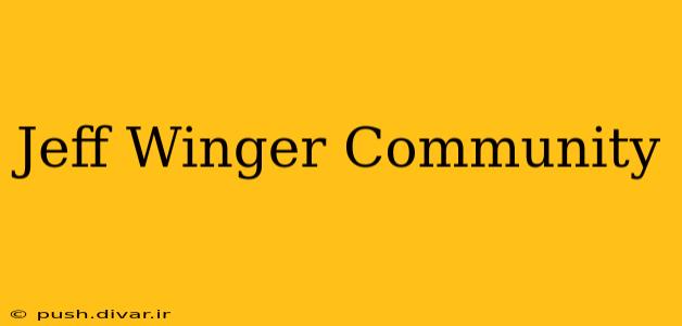 Jeff Winger Community