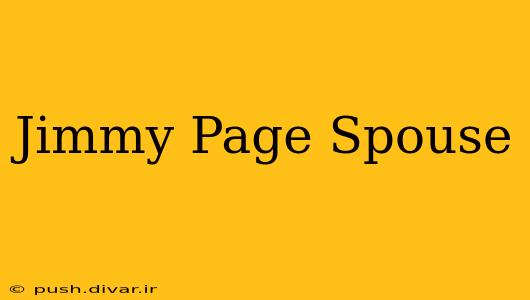 Jimmy Page Spouse