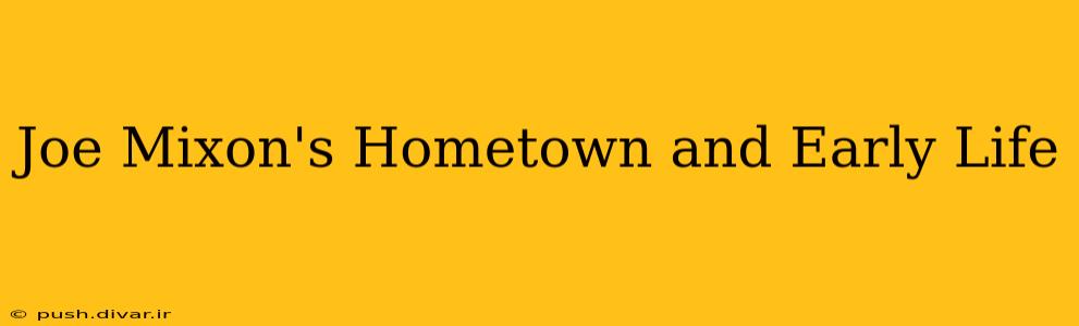 Joe Mixon's Hometown and Early Life