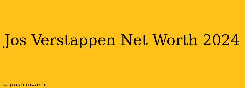 Jos Verstappen Net Worth 2024
