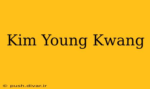 Kim Young Kwang