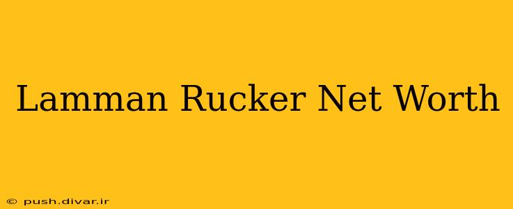 Lamman Rucker Net Worth