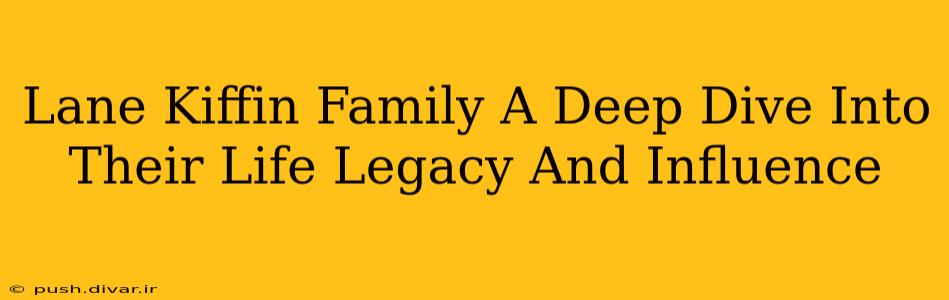 Lane Kiffin Family A Deep Dive Into Their Life Legacy And Influence