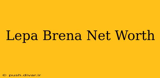 Lepa Brena Net Worth