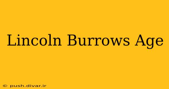 Lincoln Burrows Age