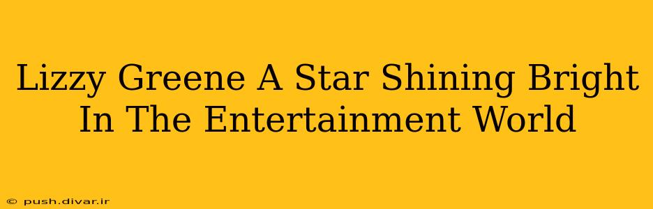 Lizzy Greene A Star Shining Bright In The Entertainment World