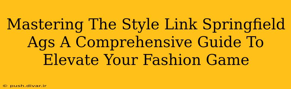 Mastering The Style Link Springfield Ags A Comprehensive Guide To Elevate Your Fashion Game