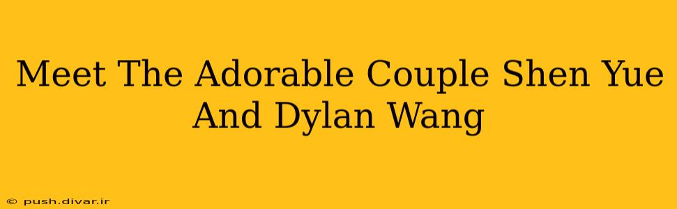 Meet The Adorable Couple Shen Yue And Dylan Wang