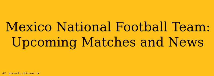 Mexico National Football Team: Upcoming Matches and News